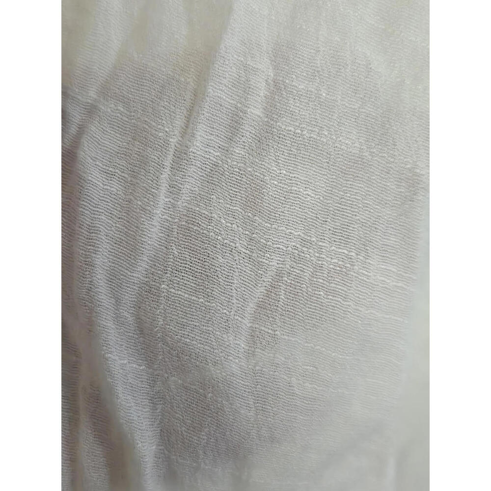 Skue White Sheer Long Sleeve Tie Front Blouse Size Large - Picture 2 of 4